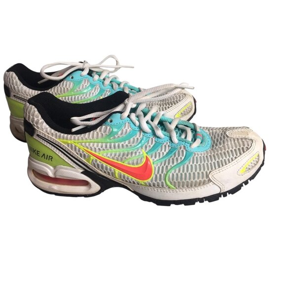 Nike Air Max Torch 4 Shoes Womens Size 8 White Volt Teal Sneakers CW5607-100 - Picture 1 of 13